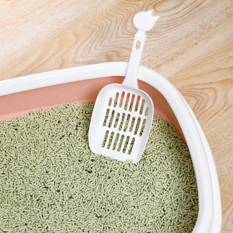 SemiClosed Cat Litter Basin SplashProof Oval Cat Litter Basin High Edge Sand Polishing Cat Litter Shovel Cat Toilet