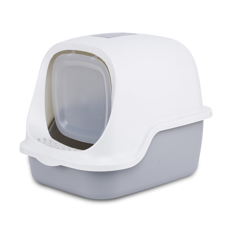 Cat Litter Basin Large Enclosed Cat Toilet Shovel Shit Officer AntiSplash Cat Litter Box Cat Pet Supplies