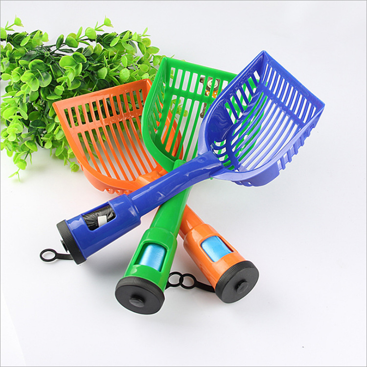 Pet Cleaning Supplies Cat Plastic Cute Shit Shovel Tool Cat Leak-Proof Cat Litter Scoop Portable Hanging Shovel