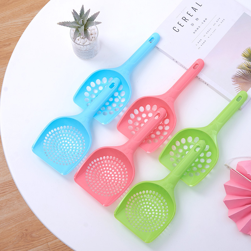 Pet Supplies in Stock Wholesale Thickened Cat Litter Scoop Pet Shovel Pick-up Shovel round Hole-Shaped Cat Litter Shovel