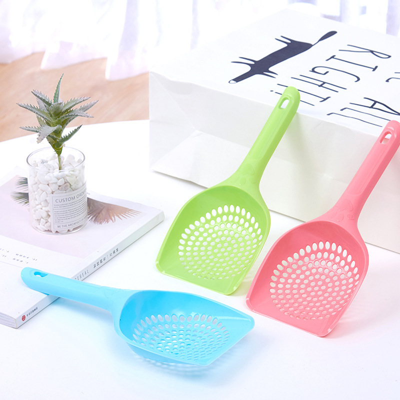 Pet Supplies in Stock Wholesale Thickened Cat Litter Scoop Pet Shovel Pick-up Shovel round Hole-Shaped Cat Litter Shovel