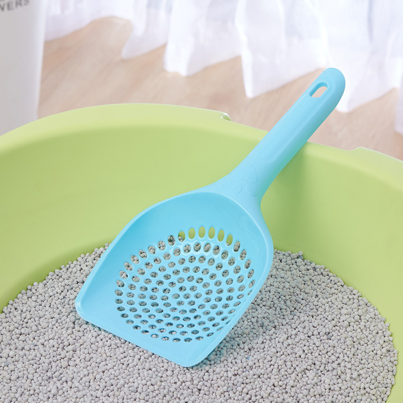 Pet Supplies in Stock Wholesale Thickened Cat Litter Scoop Pet Shovel Pick-up Shovel round Hole-Shaped Cat Litter Shovel