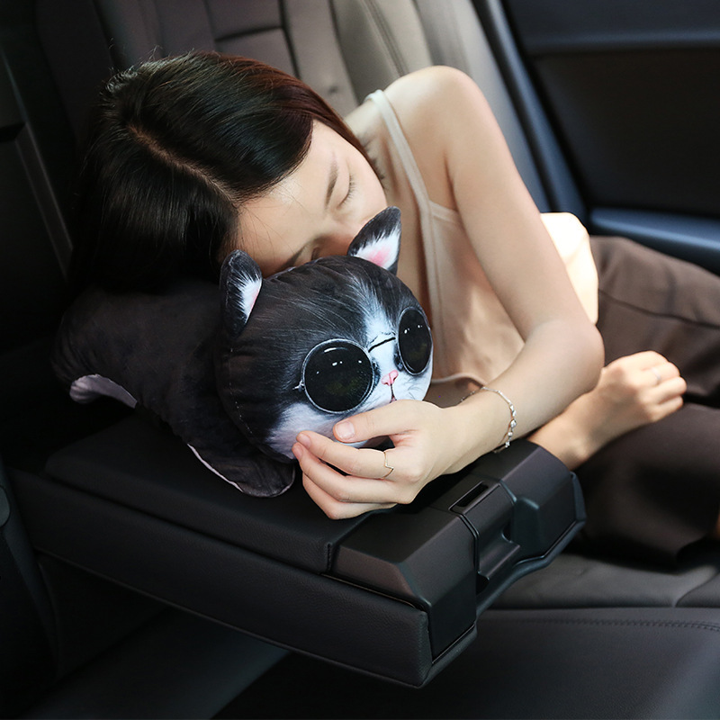 Box Cute Pet Automobile Armrest Box Cover Tissue Dispenser Hanging Car Chair Back Tissue Box Headrest Shoulder Pad