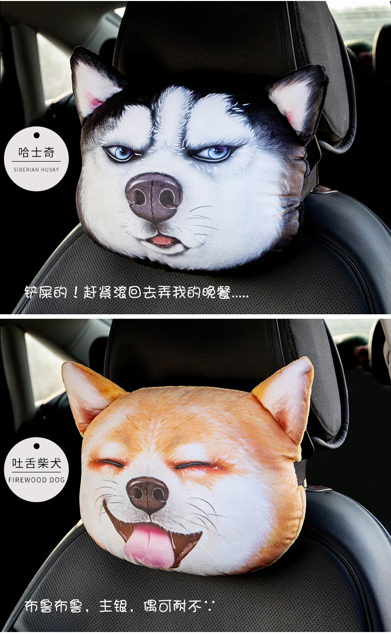 Box Cute Pet Automobile Armrest Box Cover Tissue Dispenser Hanging Car Chair Back Tissue Box Headrest Shoulder Pad