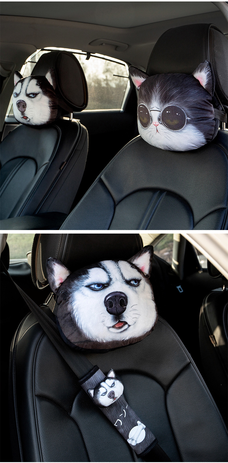Box Cute Pet Automobile Armrest Box Cover Tissue Dispenser Hanging Car Chair Back Tissue Box Headrest Shoulder Pad