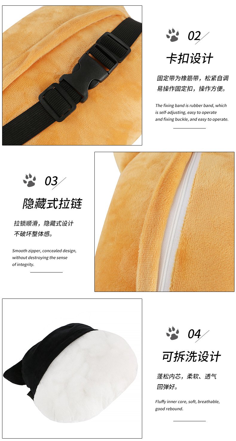Box Cute Pet Automobile Armrest Box Cover Tissue Dispenser Hanging Car Chair Back Tissue Box Headrest Shoulder Pad