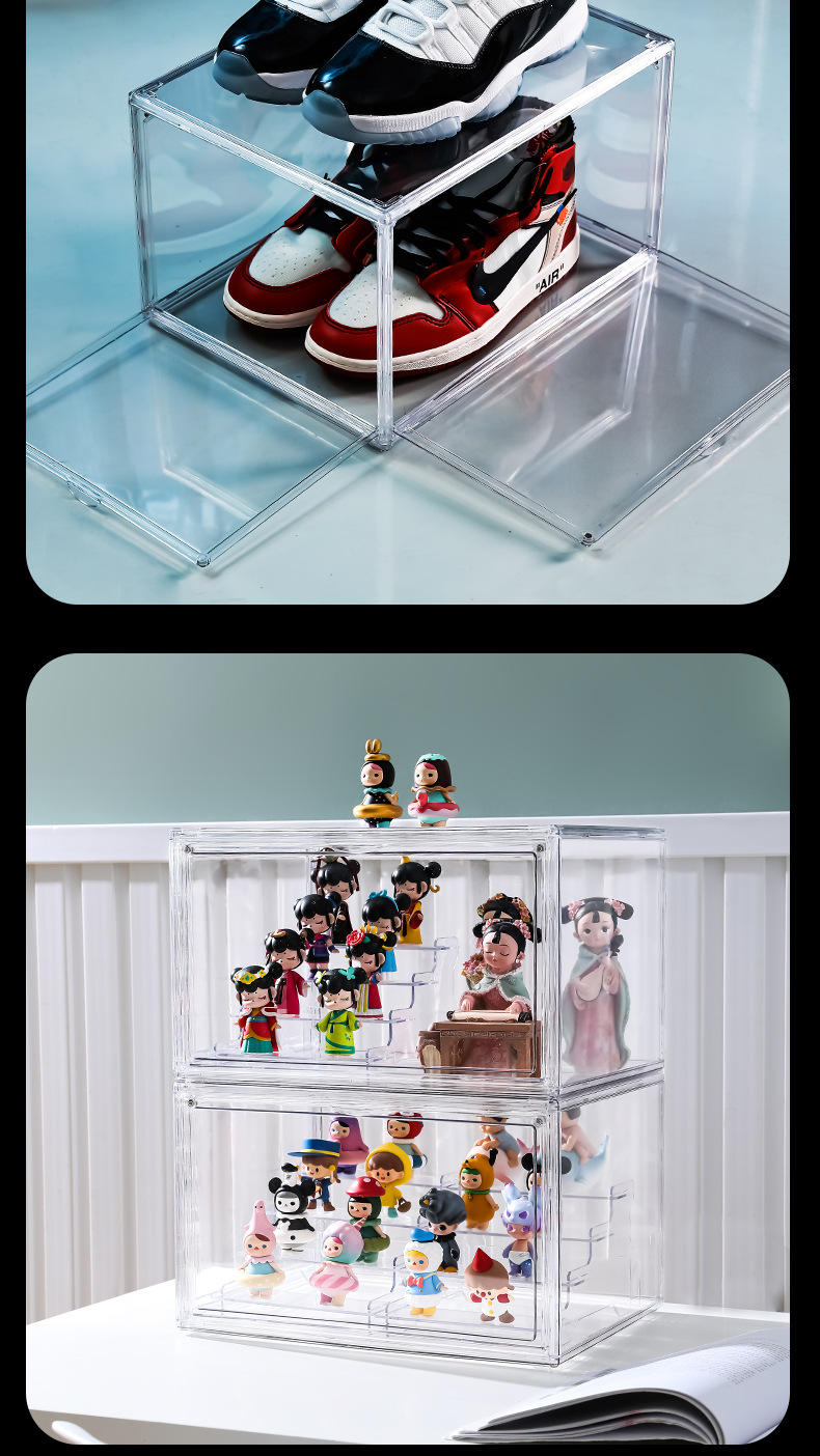 Pet Magnetic Air Jordan Sneakers Storage Box Transparent Basketball Shoes Shoe Box Collection Display Shoe Cabinet Sneakers Flip Unisex Shoes Pet Magnetic Air Jordan Sneakers Storage Box Transparent Basketball Shoes Shoe Box Collection Display Shoe Cabinet Sneakers Flip Unisex Shoes