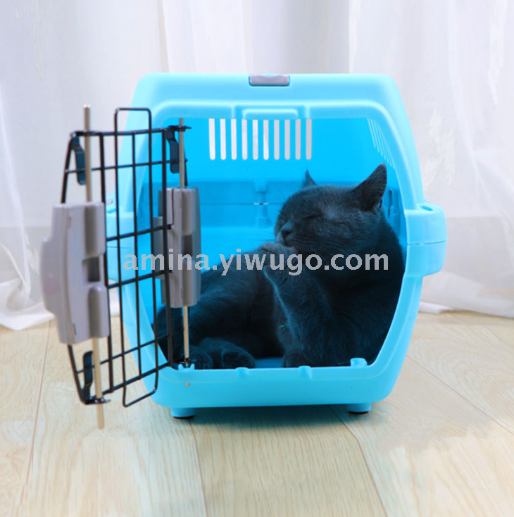 Pet air box dog and cat out of the box air consignment box suitcase transport cat cage portable out