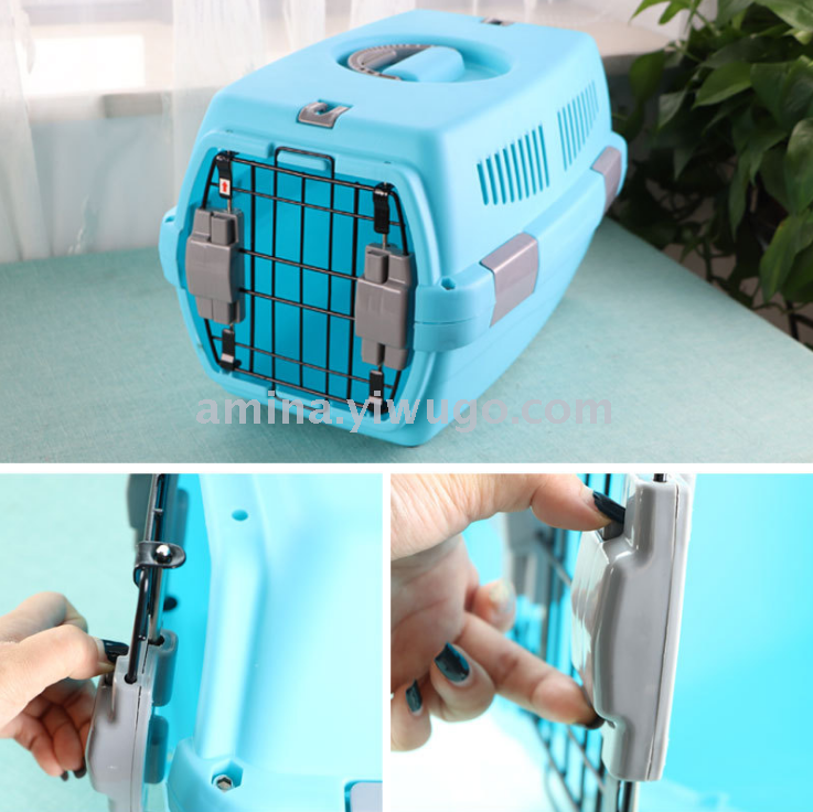 Pet air box dog and cat out of the box air consignment box suitcase transport cat cage portable out