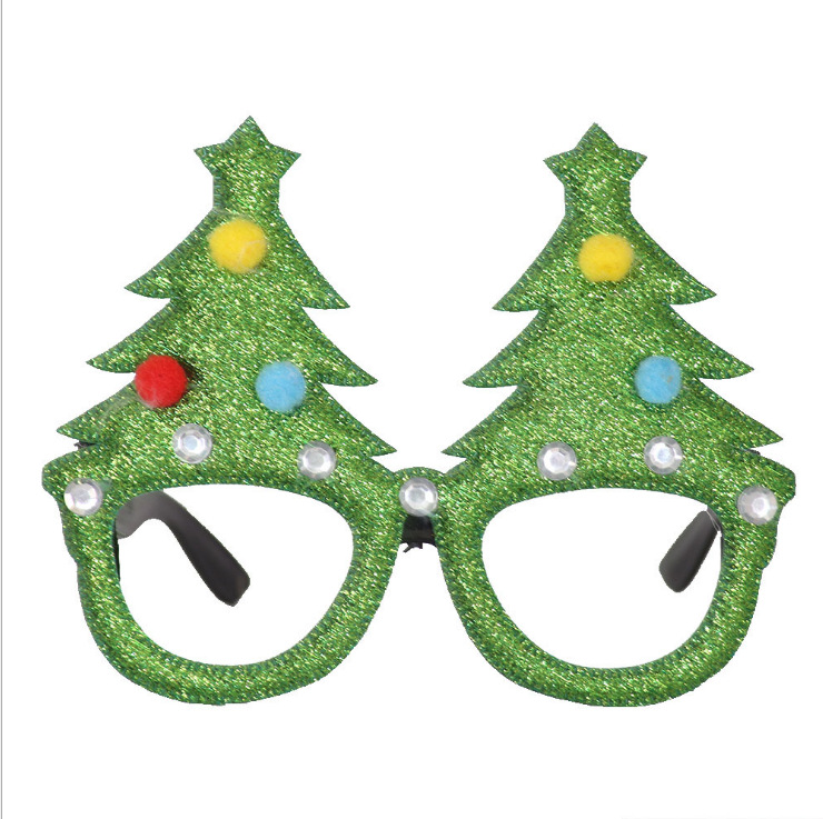 Toy Glasses Christmas Decorations Adult and Children Toy Santa Snowman Antlers Glasses Christmas Decorative Glasses