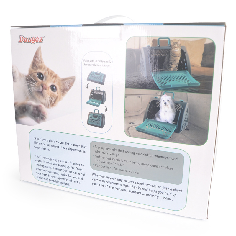 New pet supplies air box cat and dog cage can be folded out portable cat and dog car box dogus