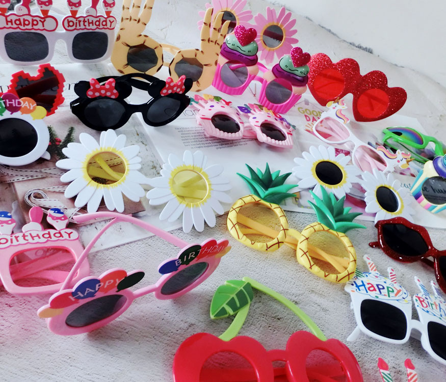 Happy Birthday Funny Glasses Gift TikTok Beauty Gold Funny Toy Selfie Prop Party Party Toy Glasses