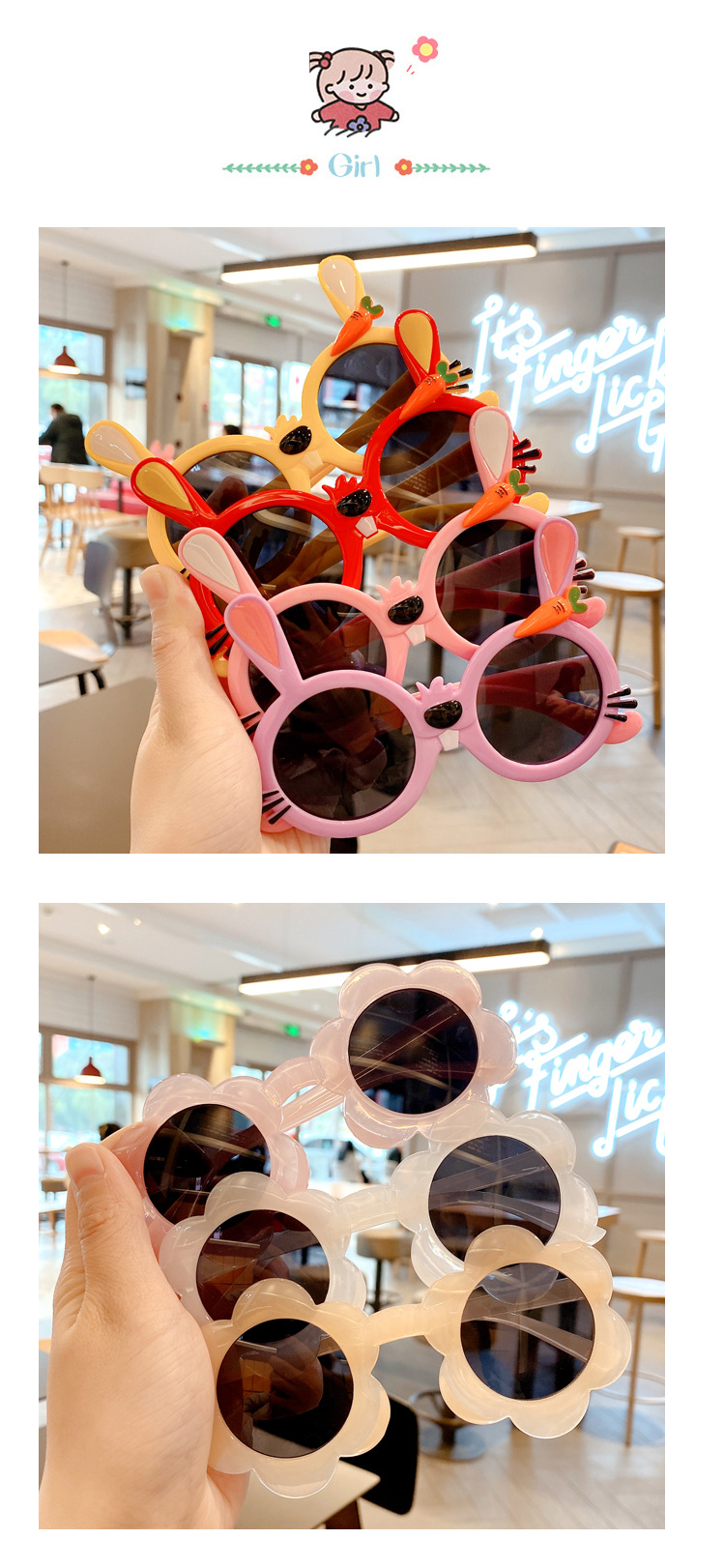 Kids Sunglasses Glasses Trendy Fashion Baby Sunglasses Eyes Girls and Boys Cute Toy Glasses