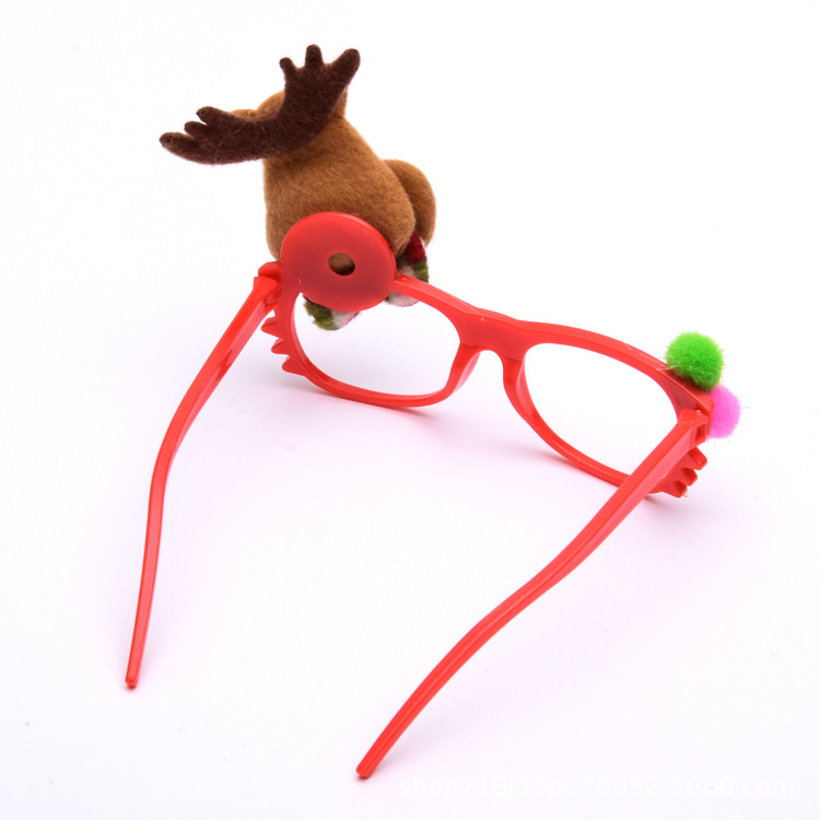 Christmas Hot Sale Glowing Christmas Glasses Christmas Decorations Cartoon Glasses Frame Small Gifts Toy Glasses