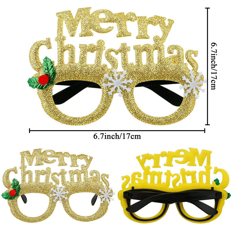 Christmas Decorations Adult and Children Universal Toy Santa Snowman Antlers Christmas Toy Glasses