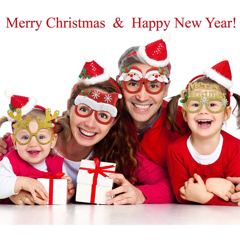 Christmas Decorations Adult and Children Universal Toy Santa Snowman Antlers Christmas Toy Glasses