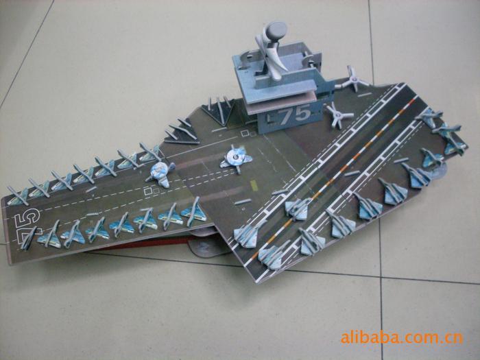 Educational toy big 8 piece cardboard jigsaw pirate ship model assembly product XY207