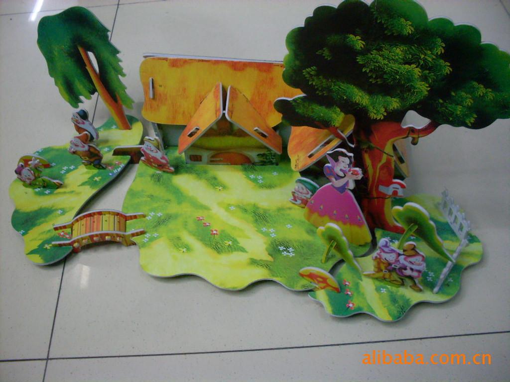Big 8 bubble template solid puzzle, 3D jigsaw XY615 snow pattern