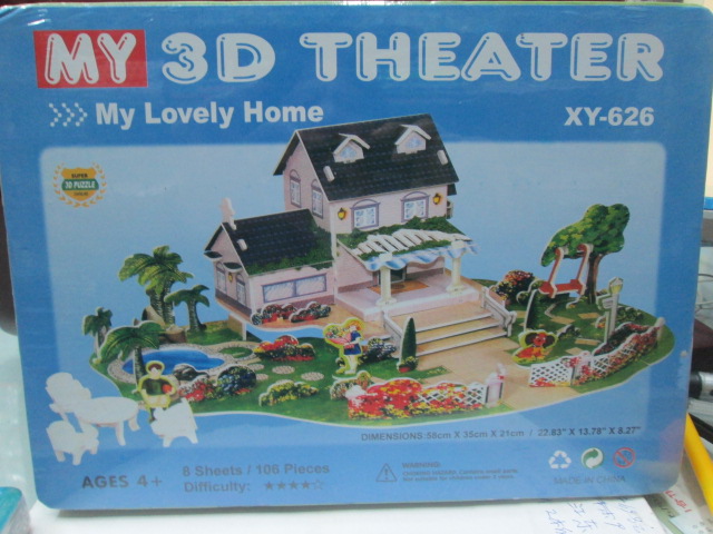 Big 8 bubble template solid puzzle, 3D jigsaw XY615 snow pattern