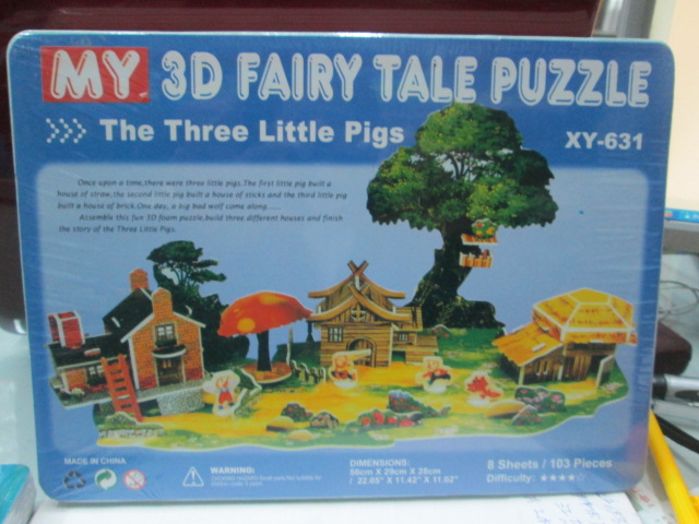 Big 8 bubble template solid puzzle, 3D jigsaw XY615 snow pattern