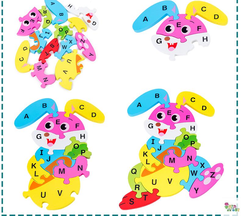 Dimensional jigsaw children boys and girls early education educational toys traffic animals alphanumeric wooden puzzle board
