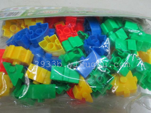 Plastic building block toys spell round tube insert building blocks children's jigsaw puzzles
