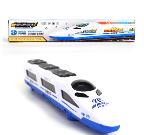 High-Speed Train Ribbon Lights Music Electric Locomotive Model Toy For Foreign Trade