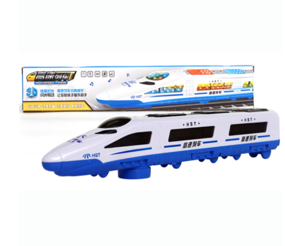 High-Speed Train Ribbon Lights Music Electric Locomotive Model Toy For Foreign Trade