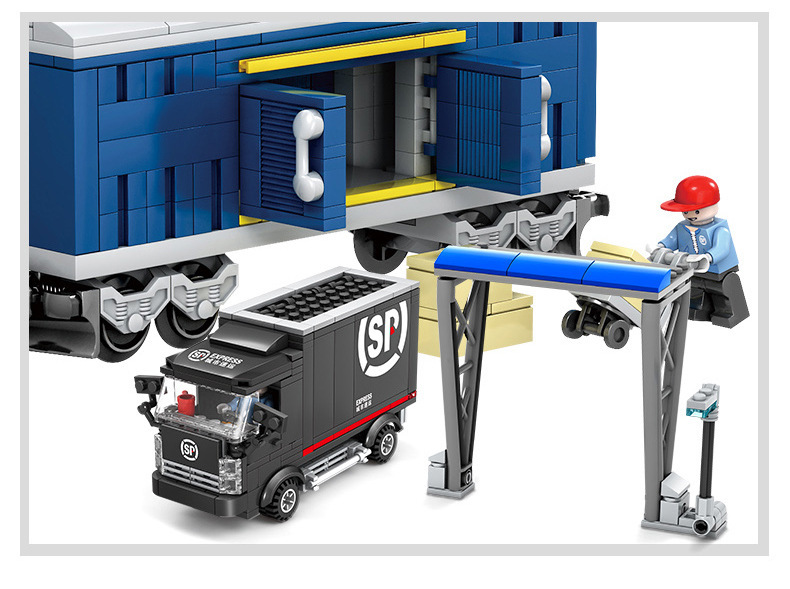 Kazi 98219-20 Electric Rail Train Dongfeng Diesel Diesel Locomotive Children Assembling Building Blocks Train Toy Kazi 98219-20 Electric Rail Train Dongfeng Diesel Diesel Locomotive Children Assembling Building Blocks Train Toy