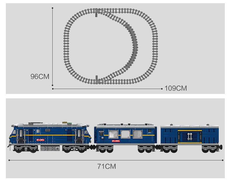 Kazi 98219-20 Electric Rail Train Dongfeng Diesel Diesel Locomotive Children Assembling Building Blocks Train Toy Kazi 98219-20 Electric Rail Train Dongfeng Diesel Diesel Locomotive Children Assembling Building Blocks Train Toy