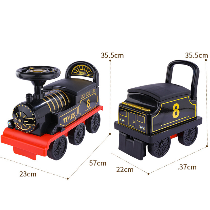 Small Train Electric Rail Car Child Baby Walker Portable Stroller Toy Car for 3 Years Old Wholesale