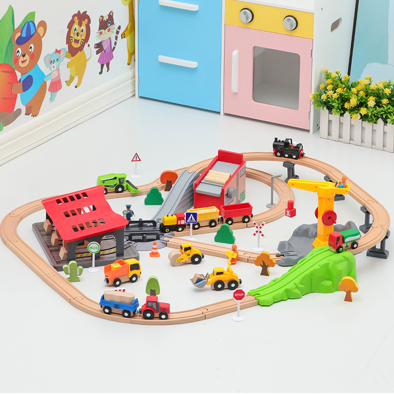 Train Toy  Series Children&#039;s Multifunctional Puzzle Building Blocks Compatible with Thomas Game Pack Track