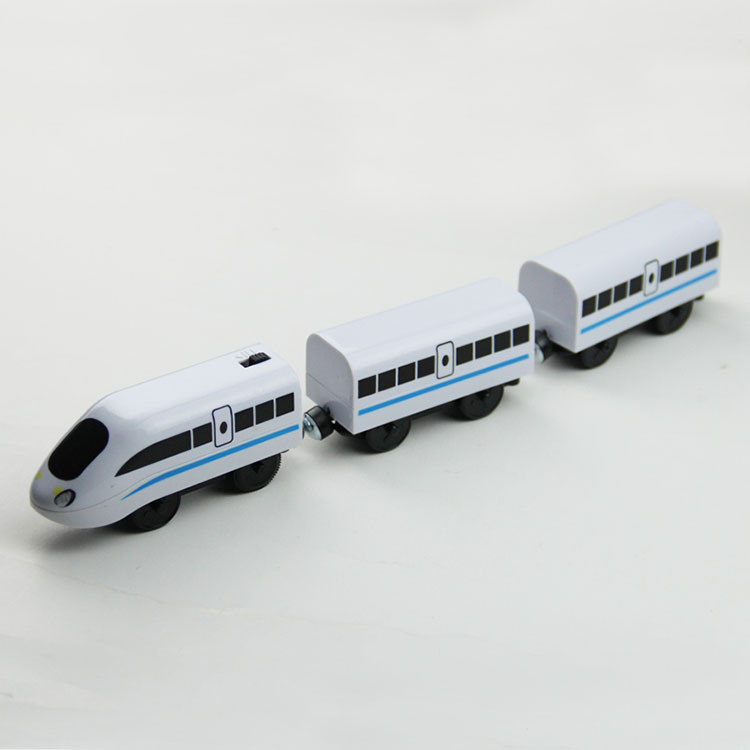 Zhilemiao Magnetic Electric Remote Control Train Compatible with Thomas Wooden Track Train Power Car Head Toy