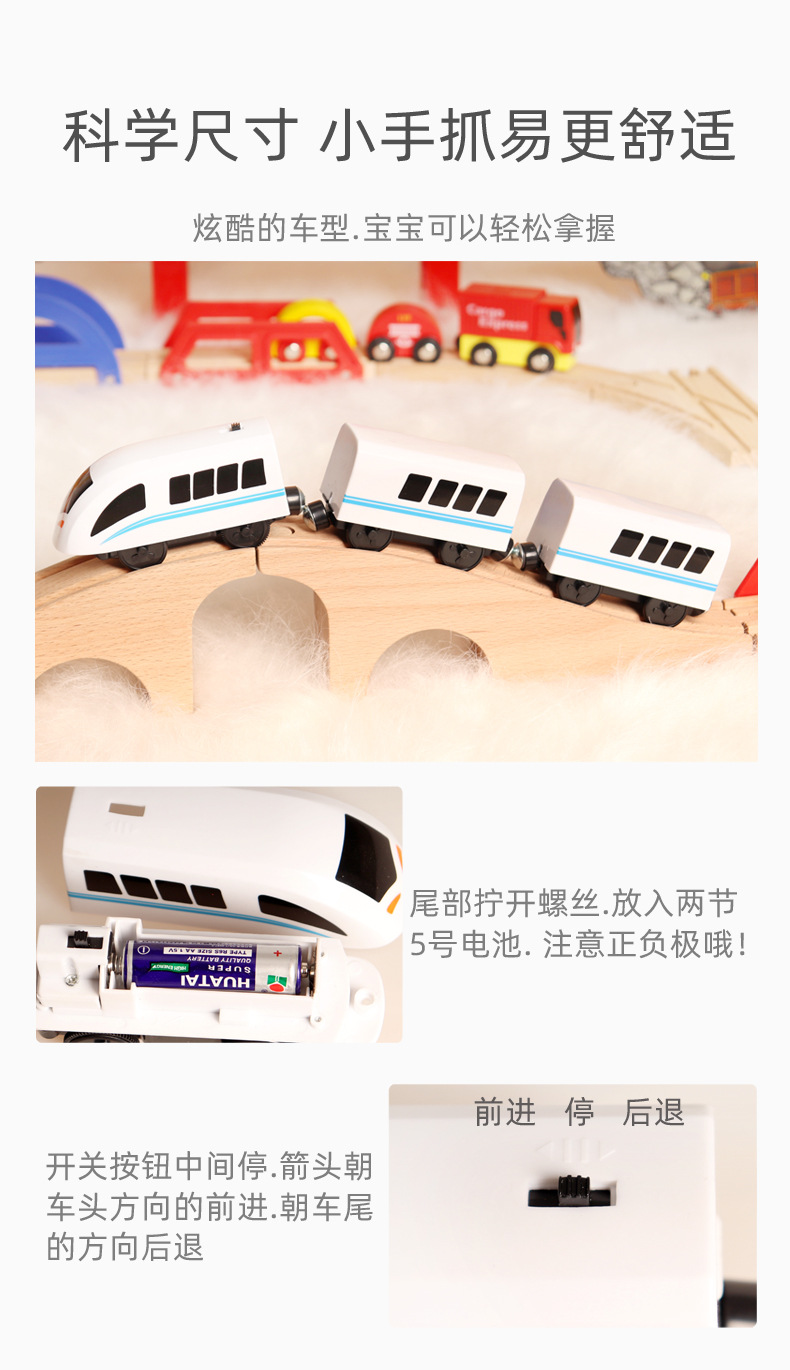 Zhilemiao Magnetic Electric Remote Control Train Compatible with Thomas Wooden Track Train Power Car Head Toy Zhilemiao Magnetic Electric Remote Control Train Compatible with Thomas Wooden Track Train Power Car Head Toy