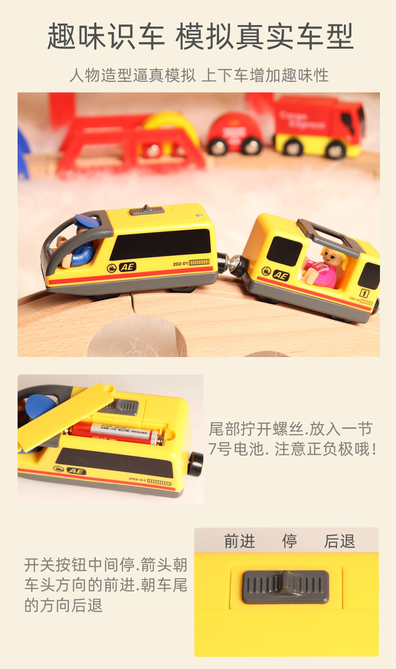 Zhilemiao Magnetic Electric Remote Control Train Compatible with Thomas Wooden Track Train Power Car Head Toy Zhilemiao Magnetic Electric Remote Control Train Compatible with Thomas Wooden Track Train Power Car Head Toy
