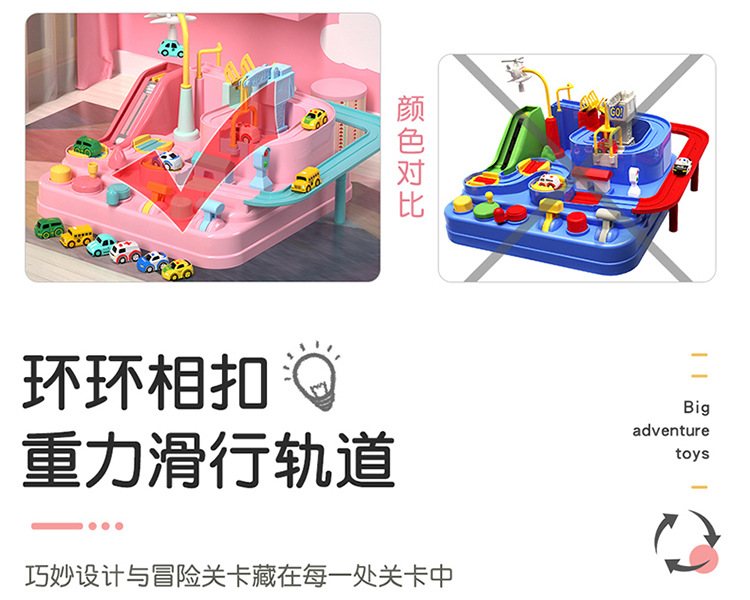 Free Shipping Douyin Online Influencer Baby Girls' Toy Rail Car Car Small Train Crossing the Gate Adventure Intelligence Brain Free Shipping Douyin Online Influencer Baby Girls' Toy Rail Car Car Small Train Crossing the Gate Adventure Intelligence Brain