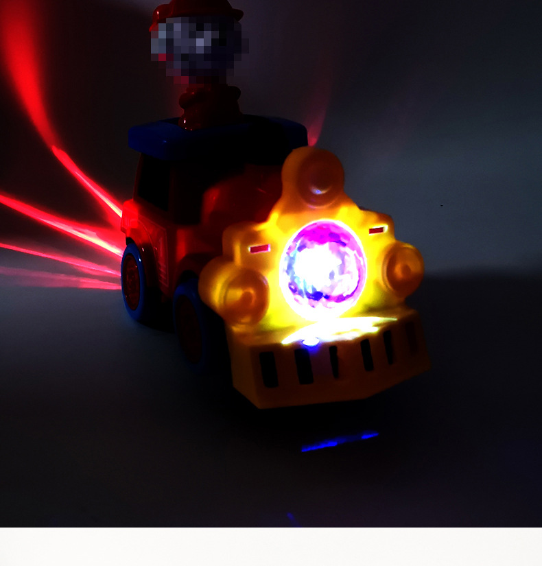 Light-Emitting Toy Small Train Electric Universal Wheel Colorful Light Model Children's Car Stall Toy
