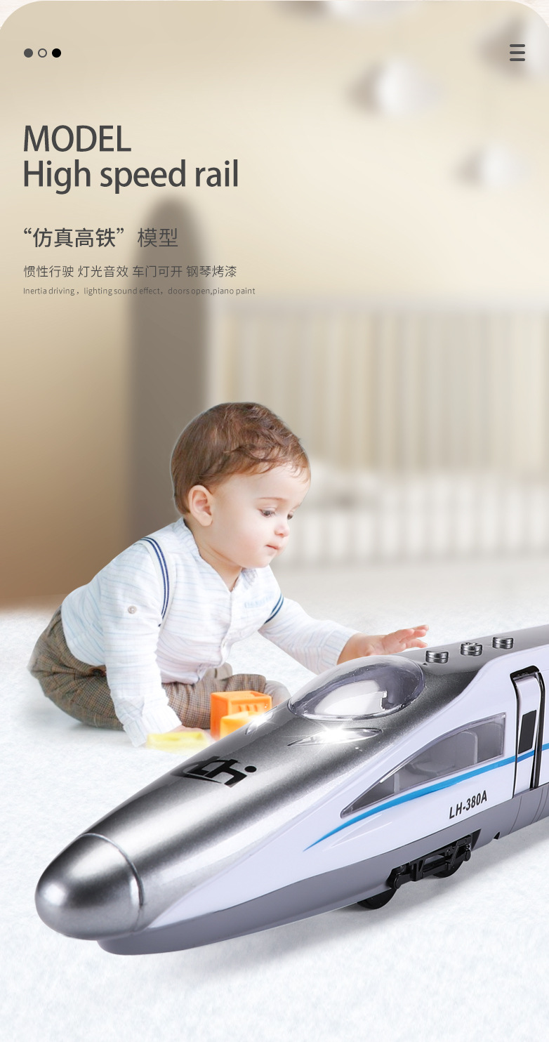 Linghui Simulation Inertia Green Leather Train with Sound and Light Children Boys' Train Toy Linghui Simulation Inertia Green Leather Train with Sound and Light Children Boys' Train Toy