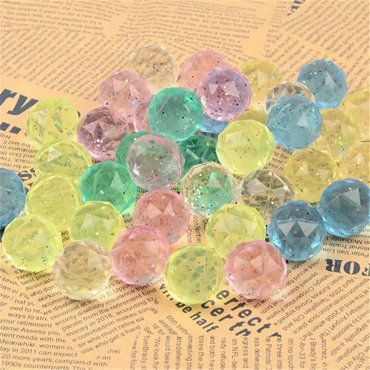 No. 32 Rubber Bouncy Ball Transparent Diamond Rhombus Bouncing Ball One Yuan Gashapon Machine Special-Purpose Ball Will Be Floating Ball No. 32 Rubber Bouncy Ball Transparent Diamond Rhombus Bouncing Ball One Yuan Gashapon Machine Special-Purpose Ball Will Be Floating Ball