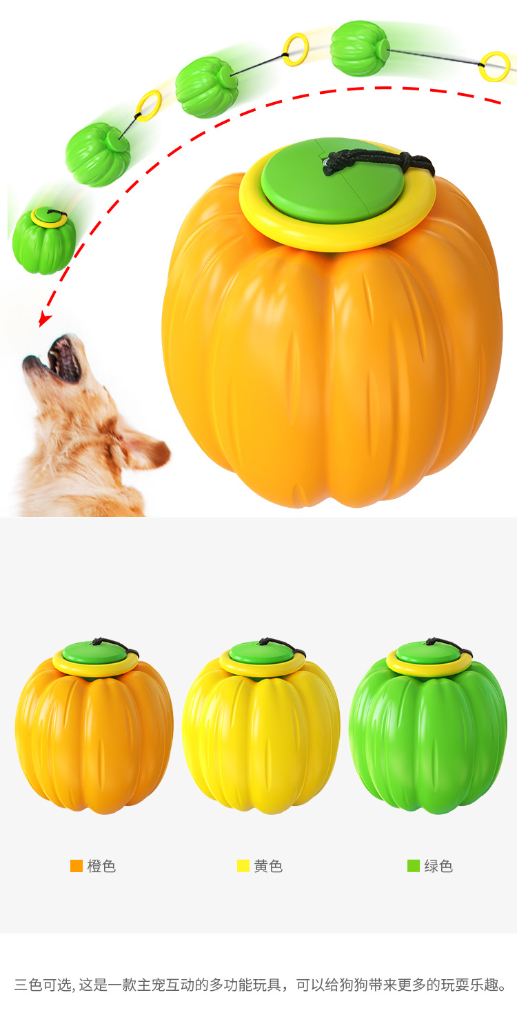 Pet Supplies Cross-Border Amazon Hot Sale Pumpkin Elastic Ball Dog Toy Bouncy Ball
