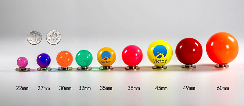 Victor No. 32 100a Elastic Ball Factory Direct Sales One Yuan Gashapon Machine Bouncing Ball Children's Toys Bouncy Ball