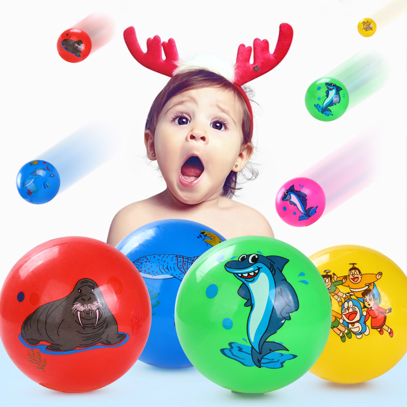 Factory Direct selling children watermelon ball 20cm inflatable toy ball ground hot selling Patted toy rubber Ball Bouncy ball
