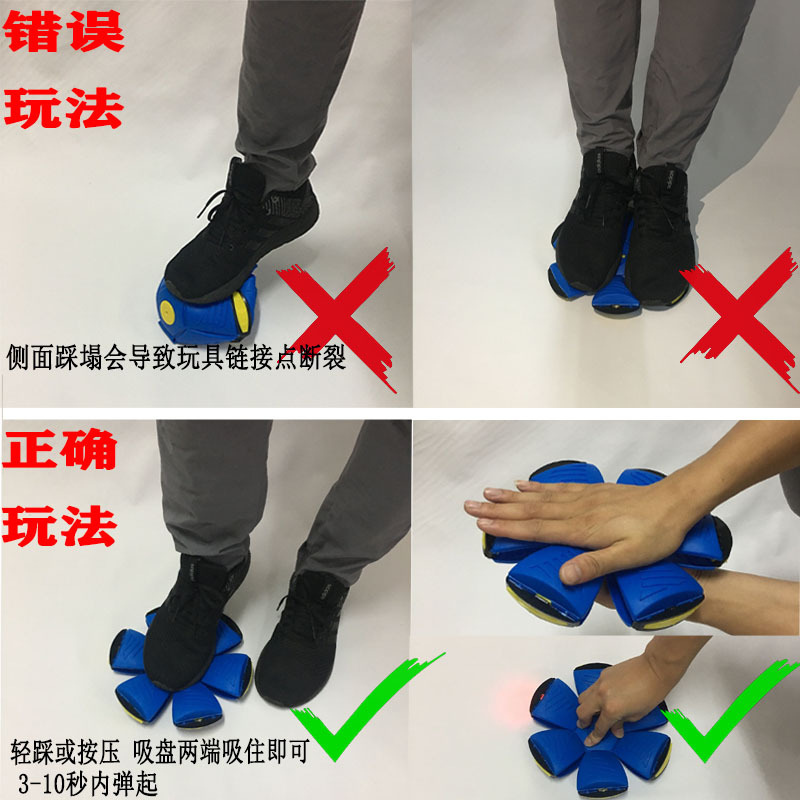 Children&#039;s Toy Flying Saucer Stepping Ball Jumping Ball Elastic Deformation Flying Saucer Ball Bouncy Ball Frisbee Vent Toy Stall