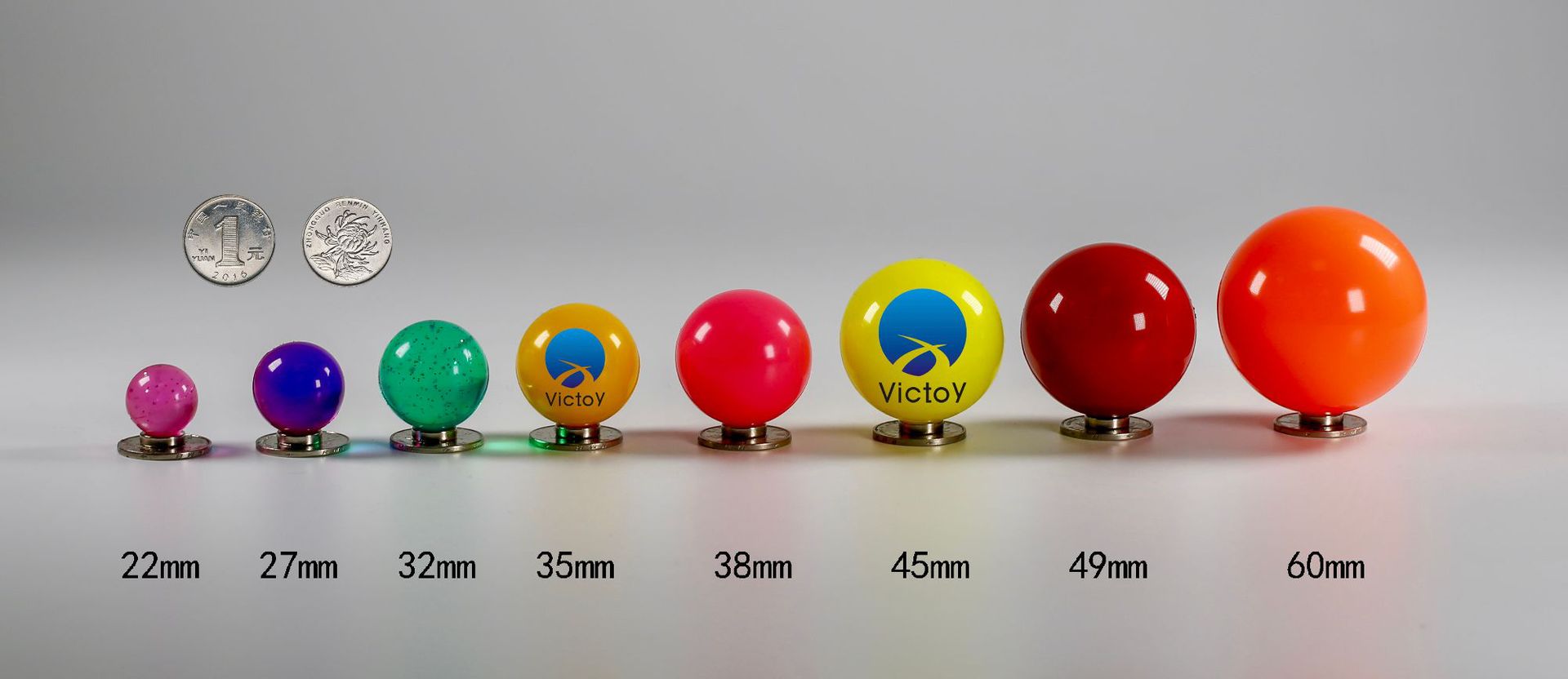 Victor Luminous Bouncy Ball Customized Full Specification Bouncing Ball Luminous Frosted Glossy Children's Toy Jumping Ball