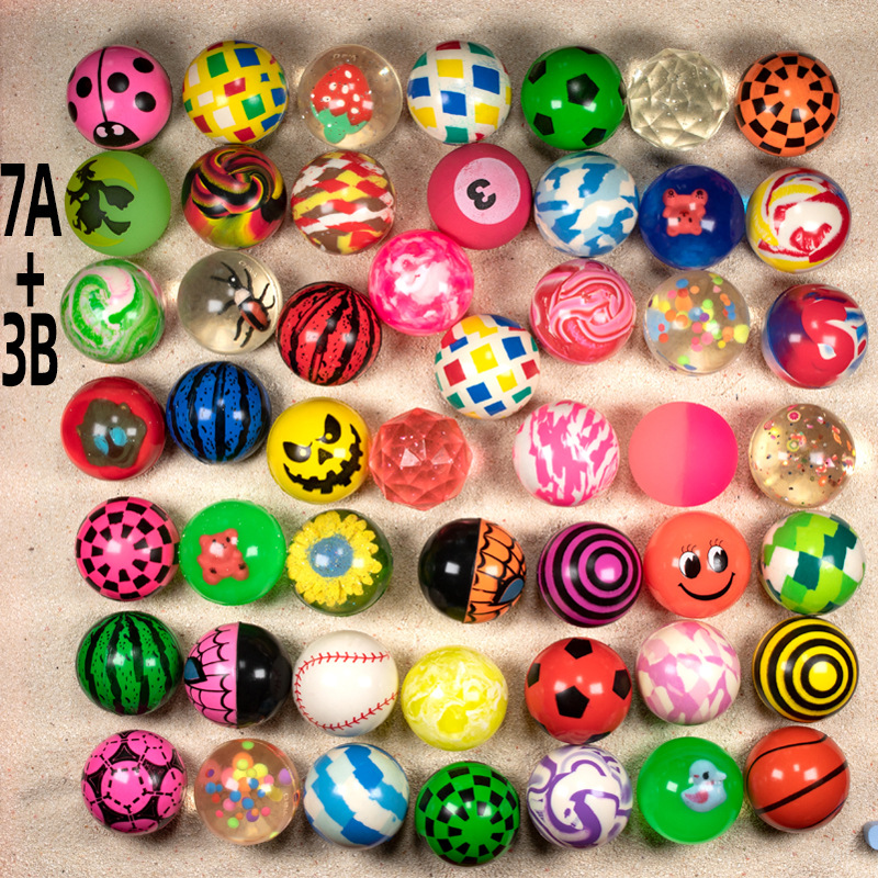 No. 45 Elastic Ball Children &#039;S Toys Solid Mixed Bouncing Ball Binary Gashapon Machine Jumping Ball More Than Bouncy Ball
