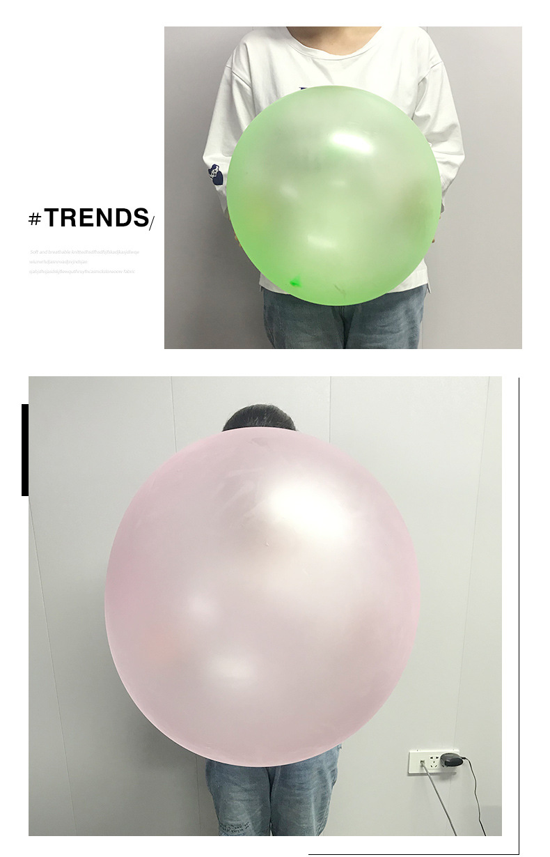 Wubble Bubble Ball Creative TPR Children's Toy Elastic Ball Transparent Inflatable Bouncy Ball