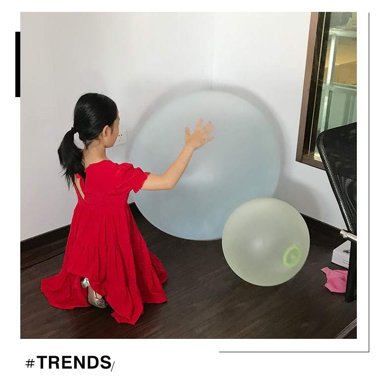 Wubble Bubble Ball Creative TPR Children's Toy Elastic Ball Transparent Inflatable Bouncy Ball