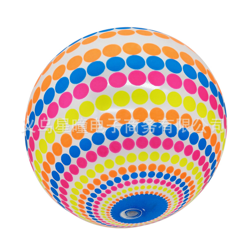 Large Elastic Ball Colorful Ball 22cm Colorful Cool Children's Inflatable Toy Bouncy Ball