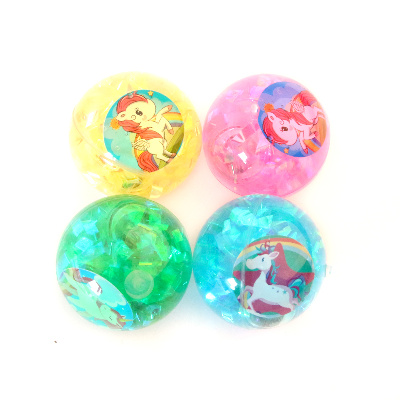 Bouncy ball bouncy ball colorful bouncy ball glitter toy unicorn multicolored