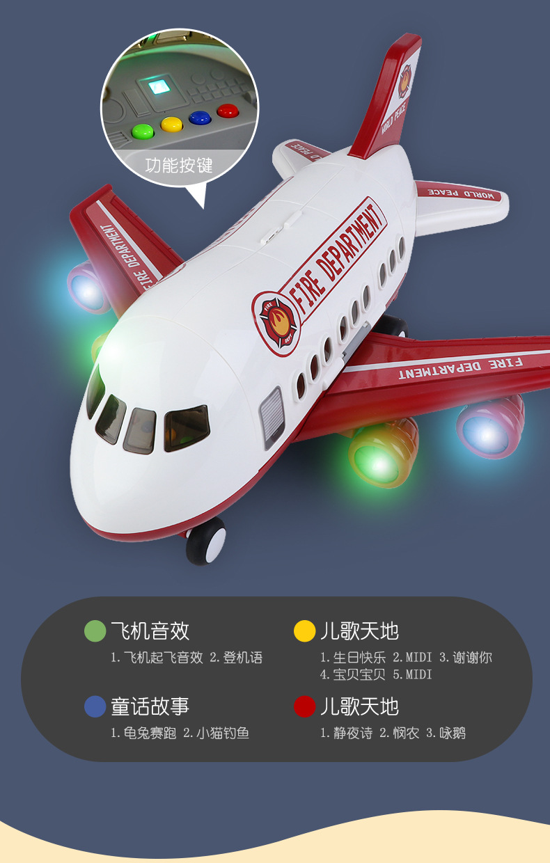 Large Aircraft Toys Children Inertial Vehicle Model Storage Plane Toy